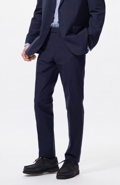 UNIQLO 感動パンツ コットンライク ネイビー