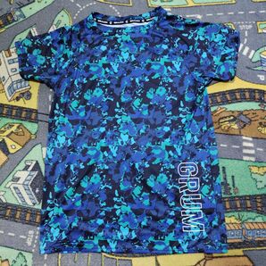 スポーツTシャツ ブルー系 迷彩柄