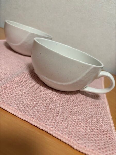 美濃焼 スープカップ 白マット 2個セット ★新品未使用品
