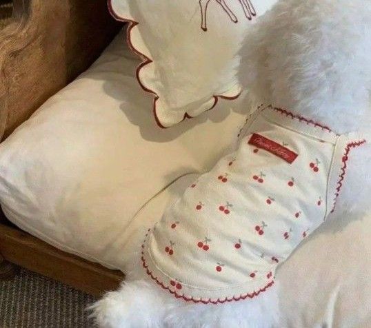 犬服 ドッグウェア 春夏秋 伸縮性 Cherry 赤 Мサイズ 柔らかい
