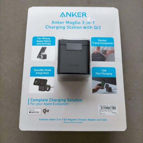 Anker MagGo 3-in-1 Charging Station with Qi2
