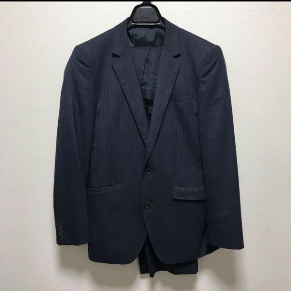 suit select スーツセレクト ネイビーストライプ 紺 就活 ビジネススーツ A4 165 結婚式 パーティー 二次会