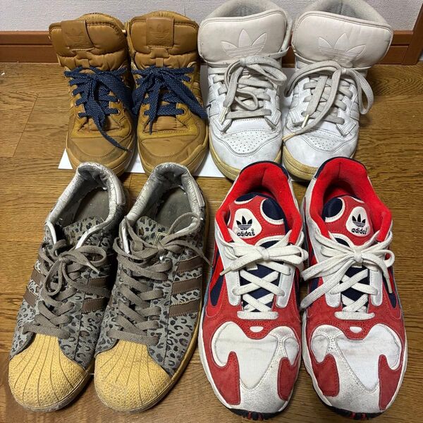 難有 アディダス adidas スニーカー ハイカットスニーカー 4足セット 27.0cm 28.0cm フォーラム