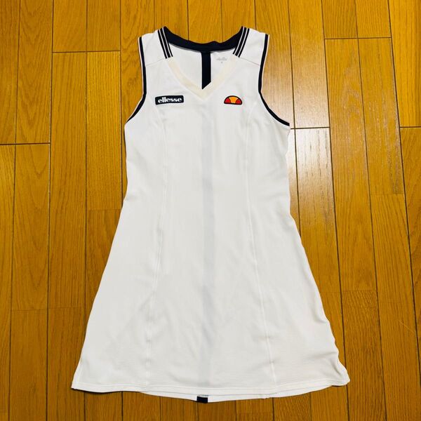 ellesse エレッセ ノースリーブ ワンピース スポーツ ホワイト テニス ゴルフ レディース