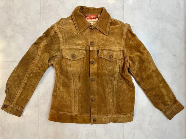 Levi's 60〜70’s 完全オリジナルスエードジャケット ビッグEタブ ヴィンテージ 古着 サイズ40相当 ブラウン