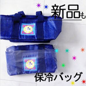 【未使用】 2個セット イオン 夏パンダ 保冷バッグ 長方形 お弁当 デニム柄