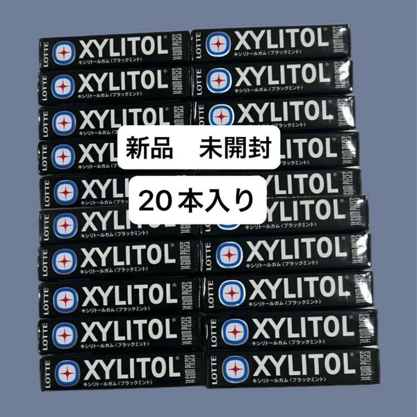ロッテ キシリトールガム 粒ガム LOTTE XYLITOL キシリトールガム 20本入り ブラックミント