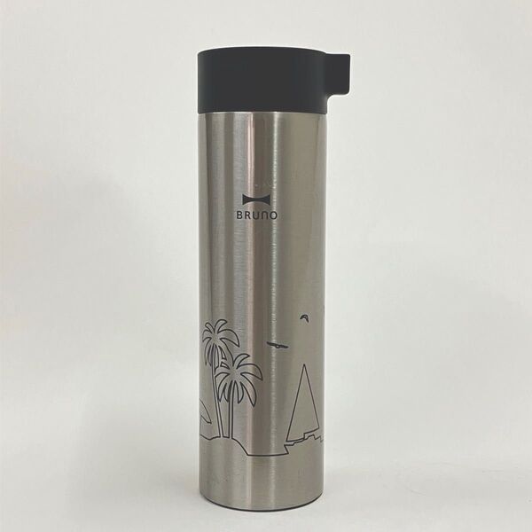 美品☆BRUNO 真空保冷保温マグボトル シルバー400ml