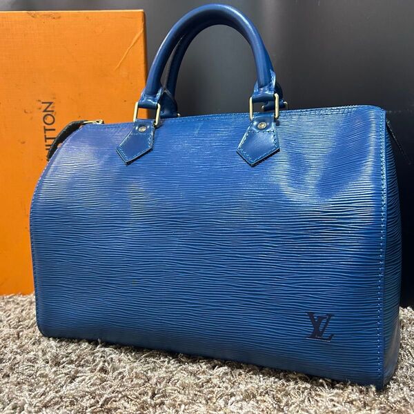 ルイヴィトン LOUIS VUITTON ハンドバッグ ミニボストンバッグ スピーディ30 トレドブルー エピ