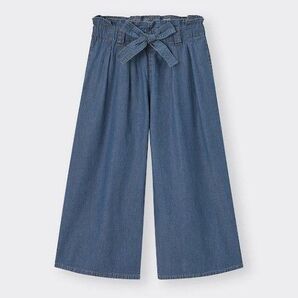 GU ライトプルオンワイドパンツ デニム 150