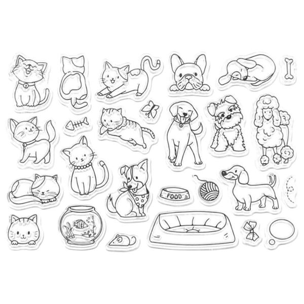 クリアスタンプ1991:Dog&Cat《2点で15%、3点で20%OFF》