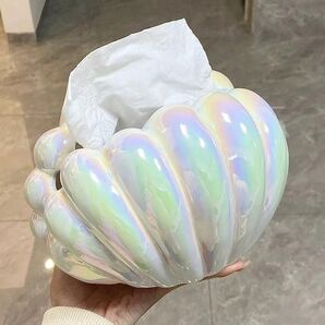 貝殻 ティッシュケース シェル 陶器 サロン ホテルライクインテリア オーロラ