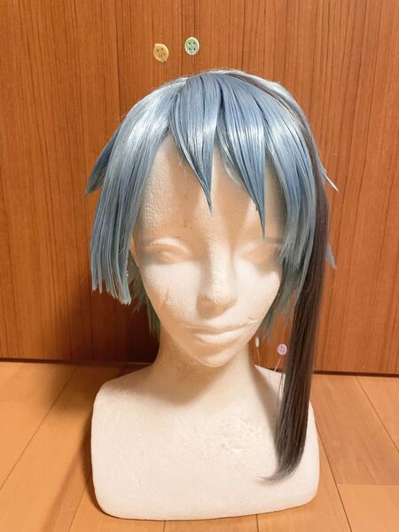 ツイステ ジェイド リーチ ウィッグ 素人セット済み コスプレ Dハロ仮装 ツイステッドワンダーランド