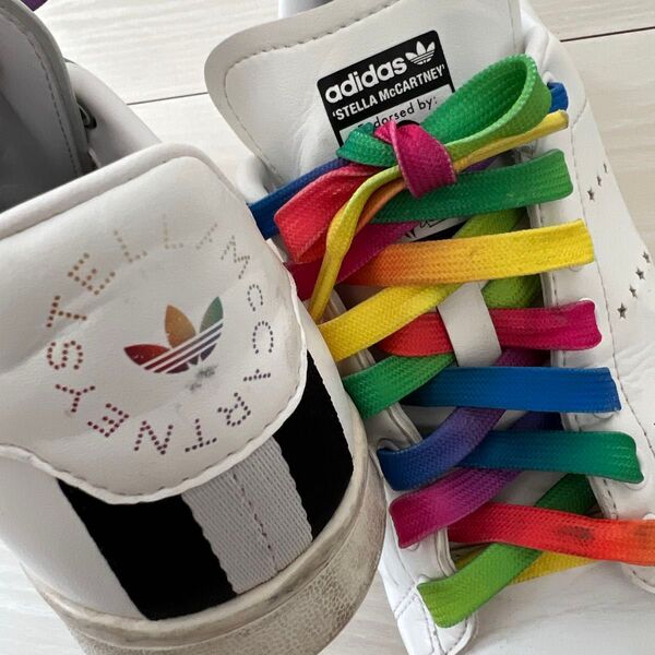 adidas by STELLA McCARTNEY コラボスニーカー24.0 スタンスミス ホワイト FW6875 白