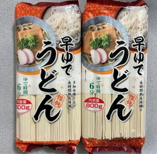 多加水練り上げ 早ゆでうどん 800g×2袋セット 大容量パック