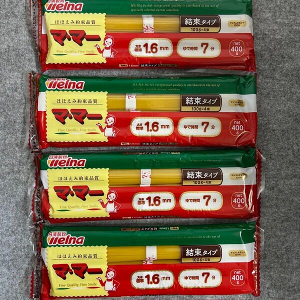 日清製粉ウェルナ マ・マー スパゲティ 1.6mm 300g×4袋セット