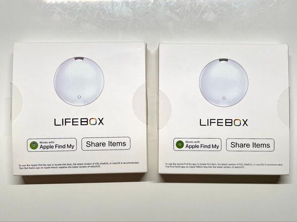 LIFEBOX スマートタグ スマートトラッカー GPS 紛失防止タグ ブラック 2点 〈新品電池交換済〉