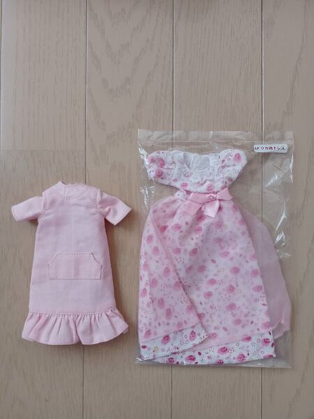 リカちゃんキャッスル 花柄 ピンクドレス、お人形教室 ドレス セット アウトフィット ドール服 リトルファクトリー タカラトミー