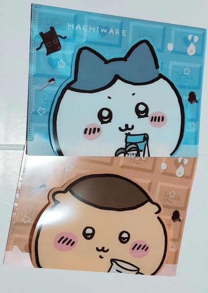 ロッテ ちいかわ コラボ 非売品 ミニクリアファイル2枚セット ハチワレ くりまんじゅう