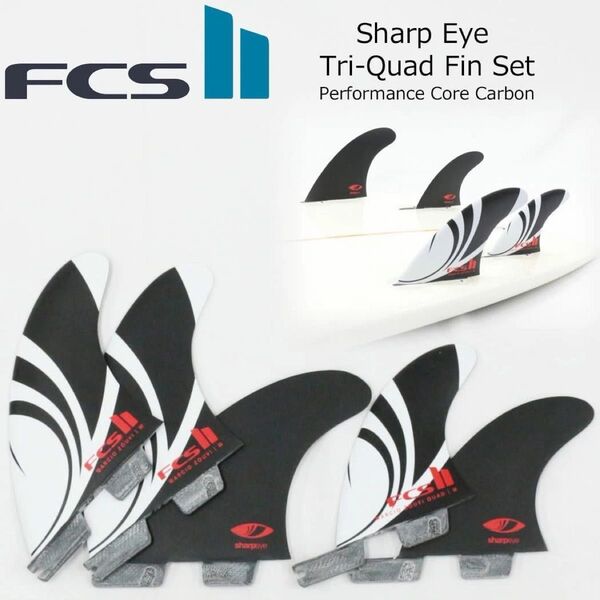 FCS2 エフシーエス シャープアイ クワッド トライ 5フィン Mサイズ