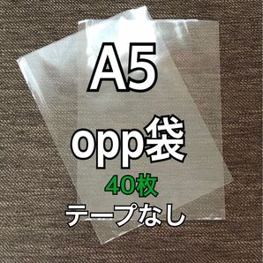 OPP袋 A5 テープなし 日本製 40枚 国産 透明袋 透明封筒 300円