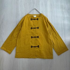 STYLE for LIVING チャイナボタン スタンドカラー カットソー