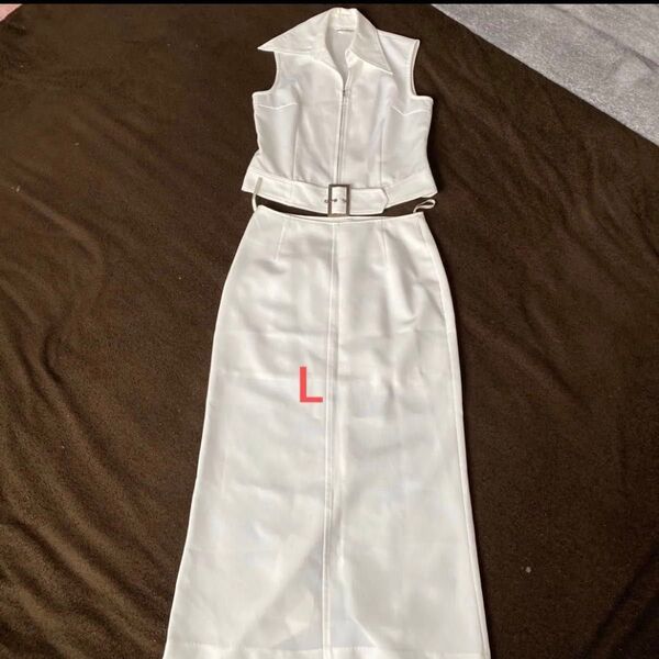 セットアップ ノースリーブ ロングスカート Lサイズ