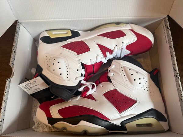 新品同様 NIKE AIR JORDAN 6 RETRO CARMINE 2021 28.5cm カーマイン