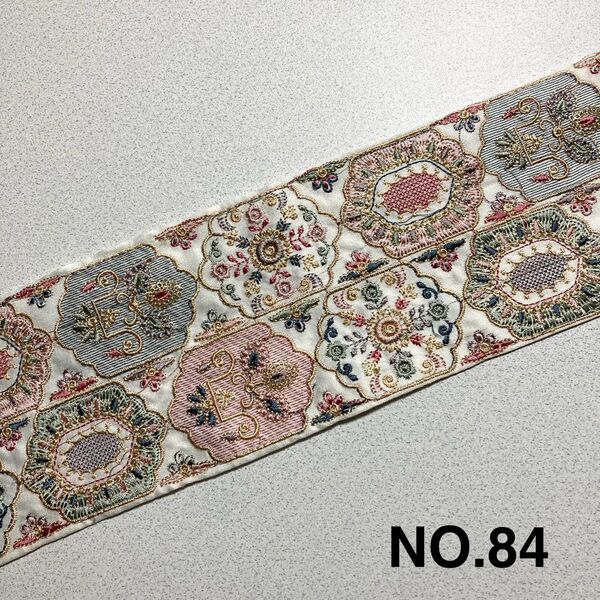 NO.84 インド刺繍リボン 太幅 50cm