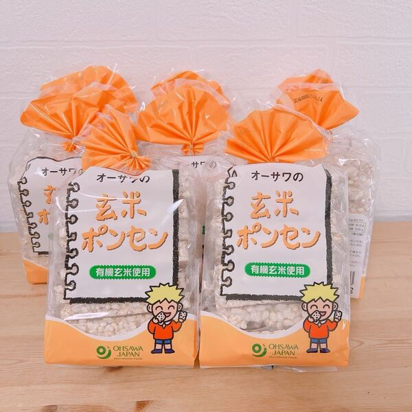 国産有機玄米100%使用 オーサワの玄米ポンセン 軽い塩味 朝食に、おやつに、栄養補給に 賞味期限2025.06.14