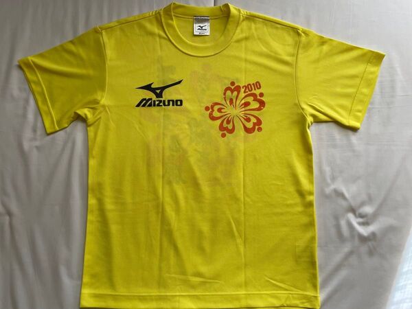 Tシャツ ロゴあり イエロー 練習着 トレーニングウェア トップス スポーツウェア ミズノ イベントウェア M
