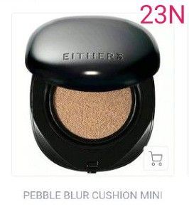 新品未開封 EITHER& PEbBLE BLUR CUSHION 23N SAND ミニサイズ6g クッションファンデーション