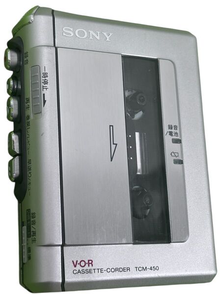 【ジャンク品】SONY TCM-450 スリムなテープレコーダー