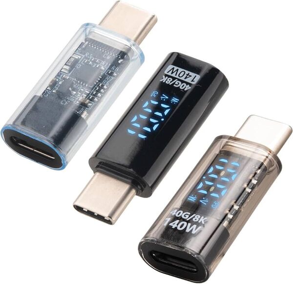 USB-C to USB-C 出力 画面表示変換アダプター 140W PD 急速充電 スマートチップ搭載 40Gbps高速データ転