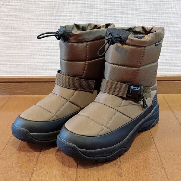 スノーブーツ メンズ 防水 防滑 冬用ブーツ アウトドア靴 カーキ色 25-26cm