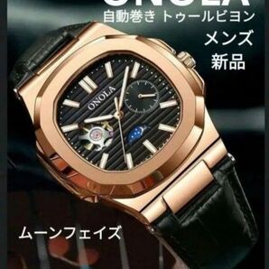 特価中 ★■ 新品 ONOLA メンズ 腕時計 自動巻き サン&ムーン