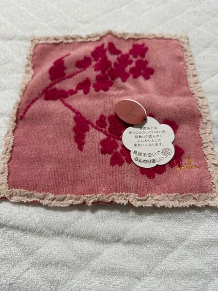 タオルハンカチ 花柄 刺繍