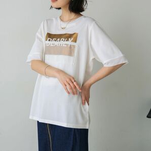 【美品】BouJeloud ブージュルード レディース 半袖Tシャツ ロゴT 半袖カットソー 白