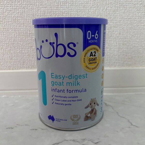 Bubs(バブズ)A2 ヤギミルク・山羊・ゴート粉ミルク ステップ1(0〜6カ月)小缶 400g