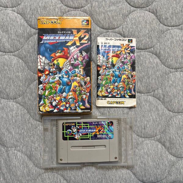 ロックマンX2 スーパーファミコンソフト 箱、説明書付き