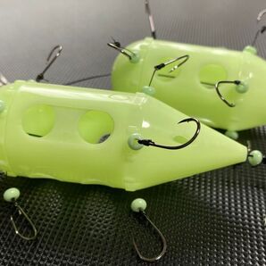 釣りならキラー2号 夜光タイプ2コ入り (針つきコマセカゴ)