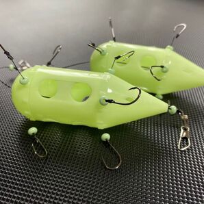 釣りならキラー2号 夜光タイプ2コ入り (針つきコマセカゴ)