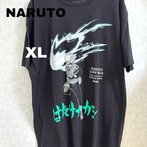古着 ナルト疾風伝 はたけカカシ アニメTシャツ XL 半袖 黒 Y2K ヴィンテージ 半袖Tシャツ 黒