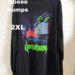 古着 GOOSEBUMPS モンスターと秘密の書 映画 ムービーTシャツ L ロングTシャツ ブラック 長袖Tシャツ ムービーT