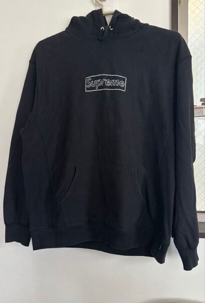supreme KAWS Chalk BOX Logo Hooded Sweatshirt パーカー ボックスロゴ L