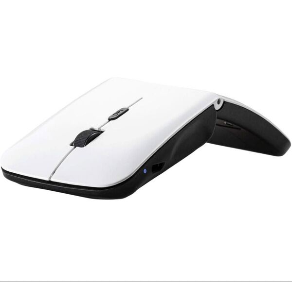 イーサプライ ワイヤレスマウス Bluetooth 無線 USB充電式 薄型 3台同時接続 ホワイト EEX-MABT01WH