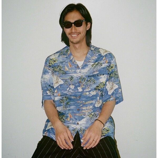 新品 定価36,300円 WACKO MARIA ワコマリア 25SS HAWAIIAN SHIRT S/S BLUE M 半袖