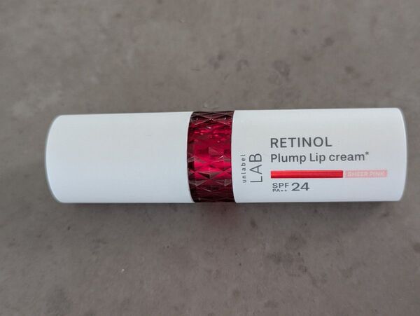 【週末セール】unlabel LAB レチノールプランプリップクリーム シアーピンク SPF24 PA++ 美容液リップクリーム