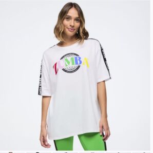 ZUMBA ロゴ入りTシャツ 白 S Zumba Wear