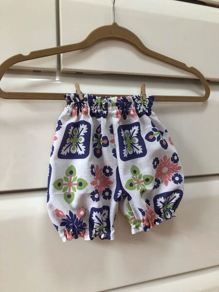ハンドメイド 手ぬぐいかぼちゃパンツ【ハワイアン柄】